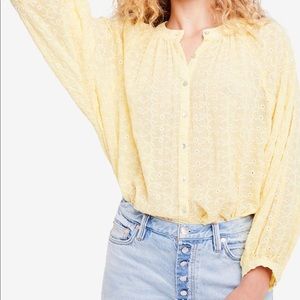 FREE PEOPLE down from the clouds eyelet blouse